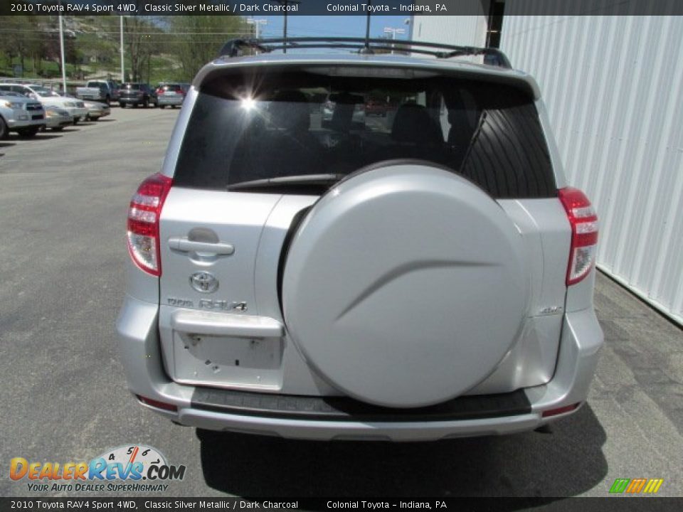 2010 Toyota RAV4 Sport 4WD Classic Silver Metallic / Dark Charcoal Photo #8