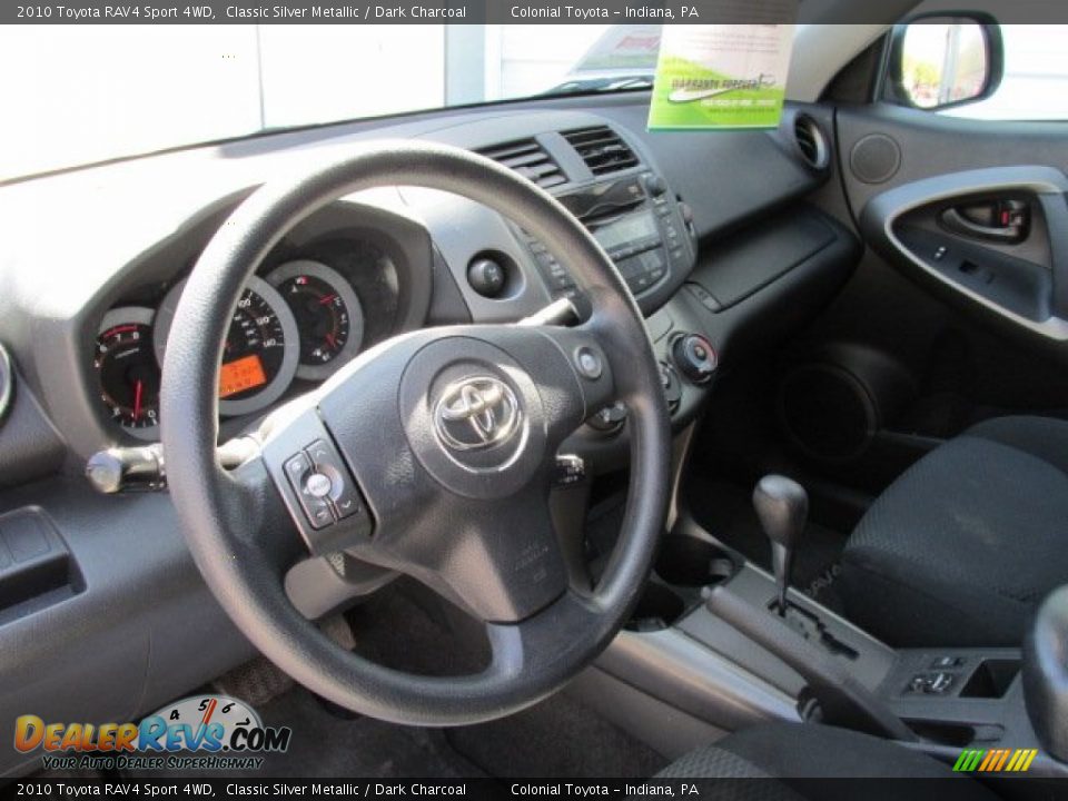 2010 Toyota RAV4 Sport 4WD Classic Silver Metallic / Dark Charcoal Photo #11
