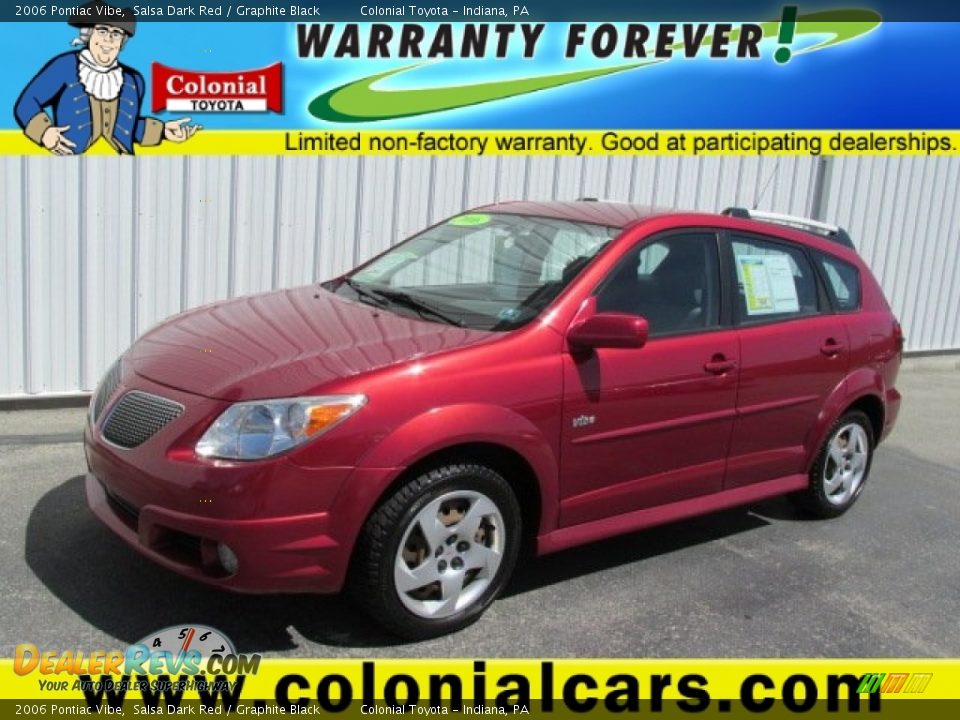 2006 Pontiac Vibe Salsa Dark Red / Graphite Black Photo #1