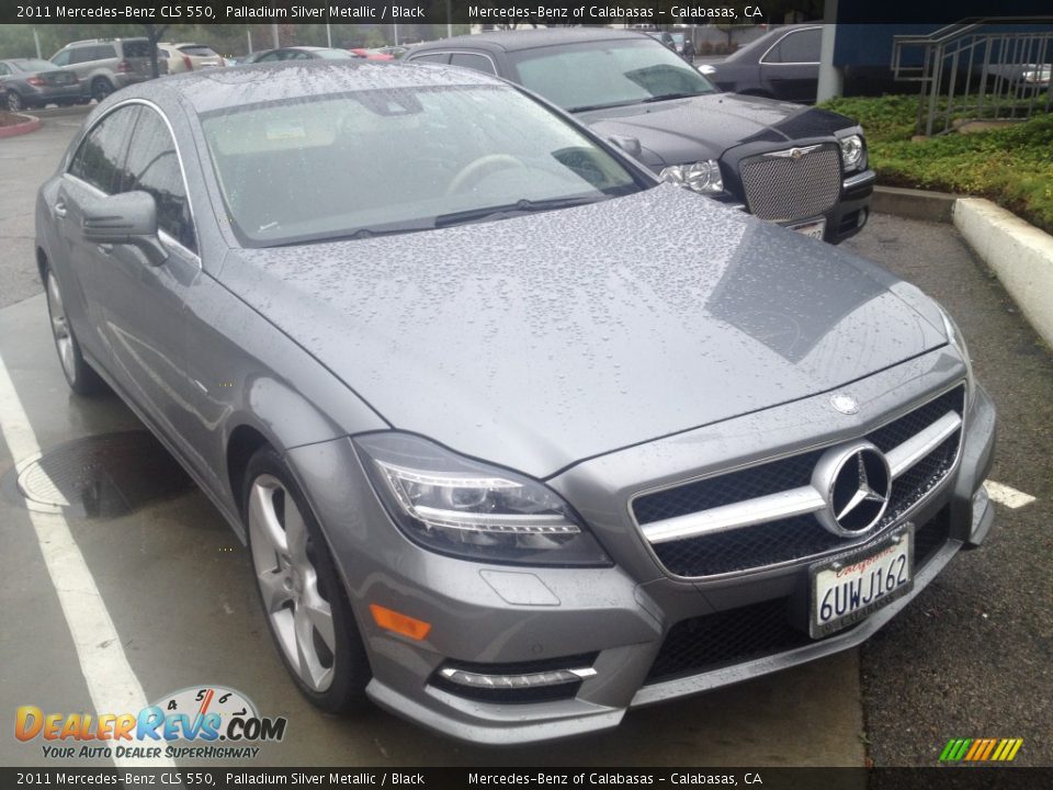 2011 Mercedes-Benz CLS 550 Palladium Silver Metallic / Black Photo #2
