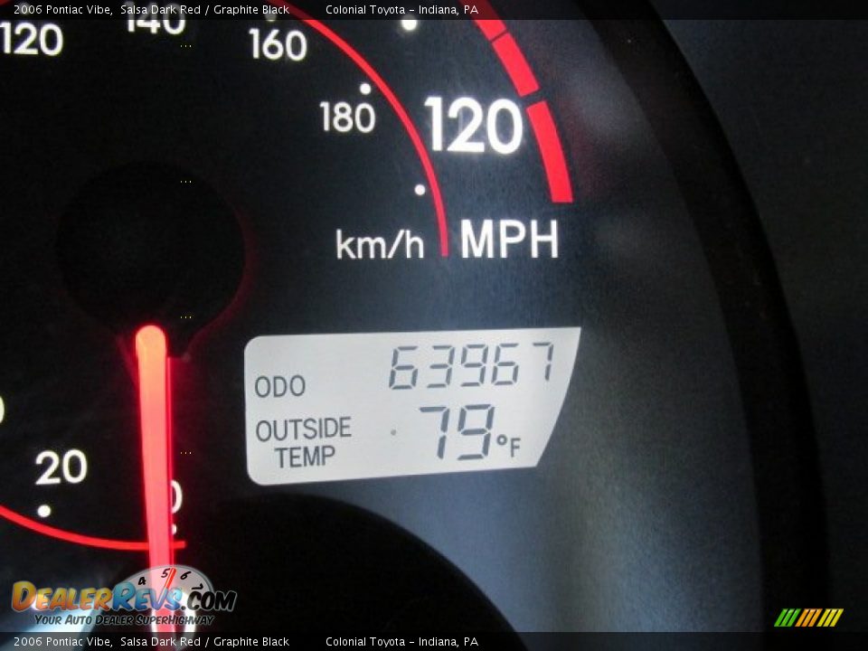 2006 Pontiac Vibe Salsa Dark Red / Graphite Black Photo #20