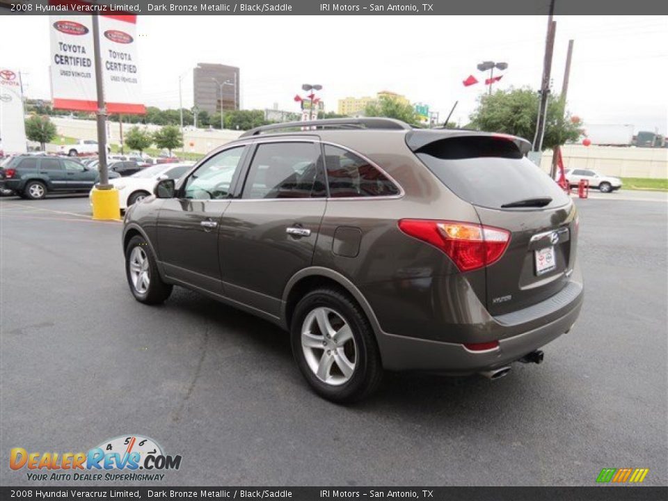 2008 Hyundai Veracruz Limited Dark Bronze Metallic / Black/Saddle Photo #5