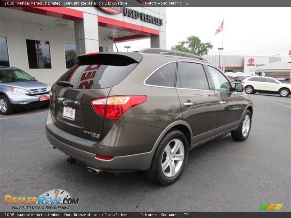 2008 Hyundai Veracruz Limited Dark Bronze Metallic / Black/Saddle Photo #7