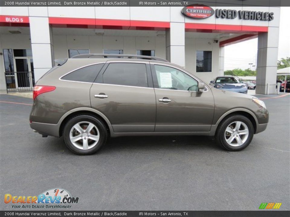 2008 Hyundai Veracruz Limited Dark Bronze Metallic / Black/Saddle Photo #8