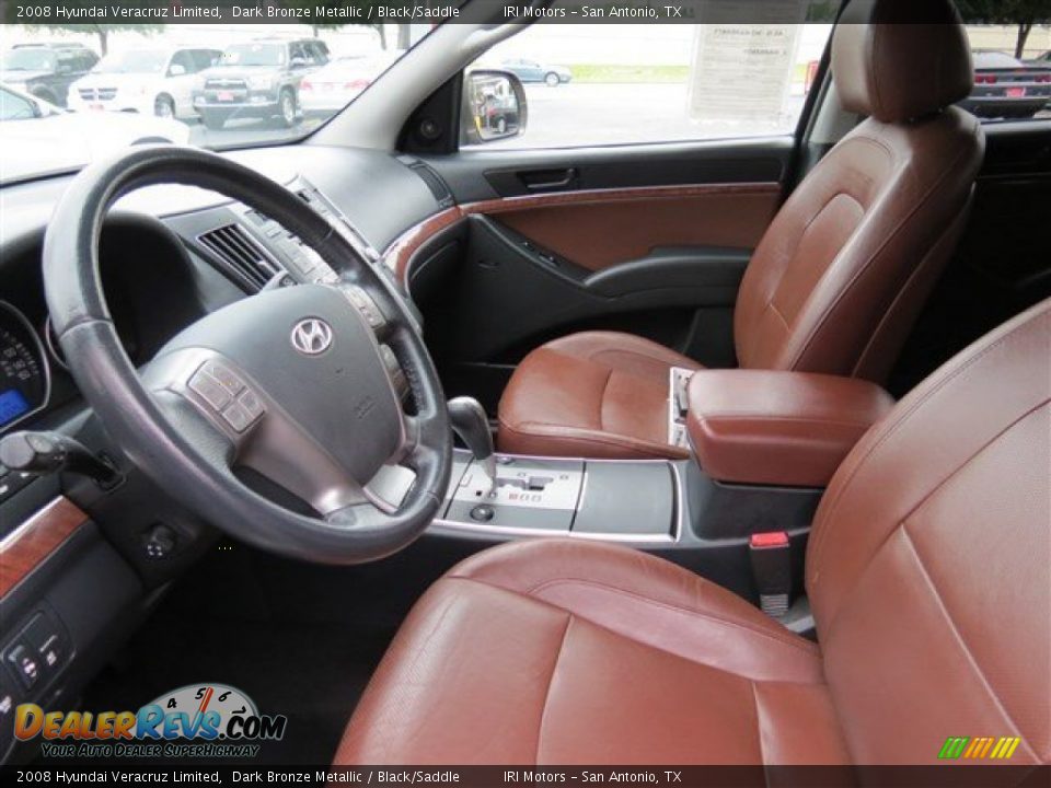 Black/Saddle Interior - 2008 Hyundai Veracruz Limited Photo #11