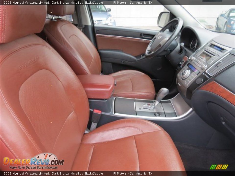 2008 Hyundai Veracruz Limited Dark Bronze Metallic / Black/Saddle Photo #13