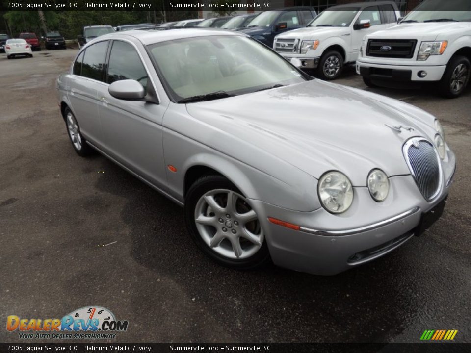 2005 Jaguar S-Type 3.0 Platinum Metallic / Ivory Photo #1