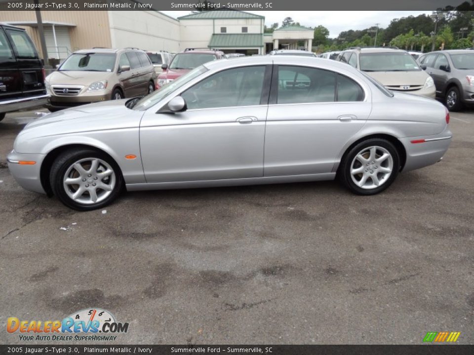 2005 Jaguar S-Type 3.0 Platinum Metallic / Ivory Photo #2