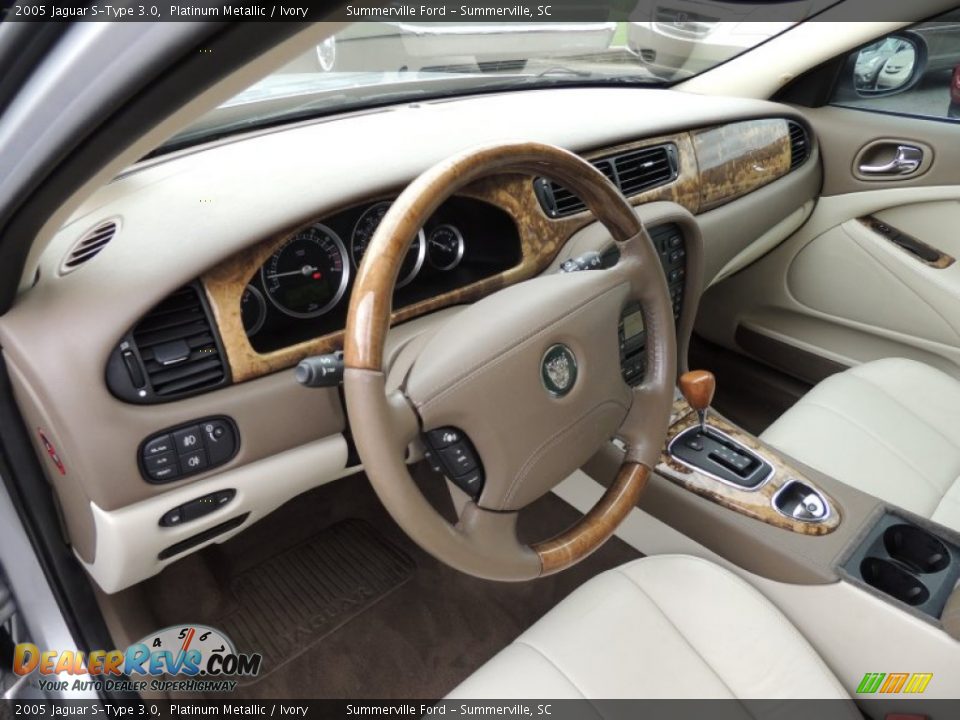 2005 Jaguar S-Type 3.0 Platinum Metallic / Ivory Photo #3