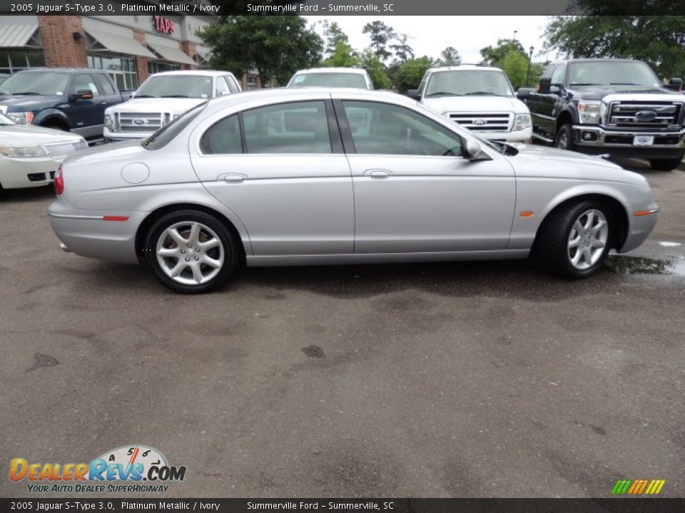 2005 Jaguar S-Type 3.0 Platinum Metallic / Ivory Photo #13