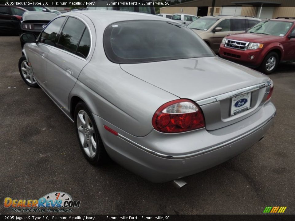 2005 Jaguar S-Type 3.0 Platinum Metallic / Ivory Photo #16