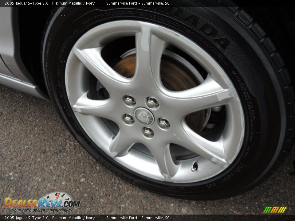 2005 Jaguar S-Type 3.0 Platinum Metallic / Ivory Photo #17