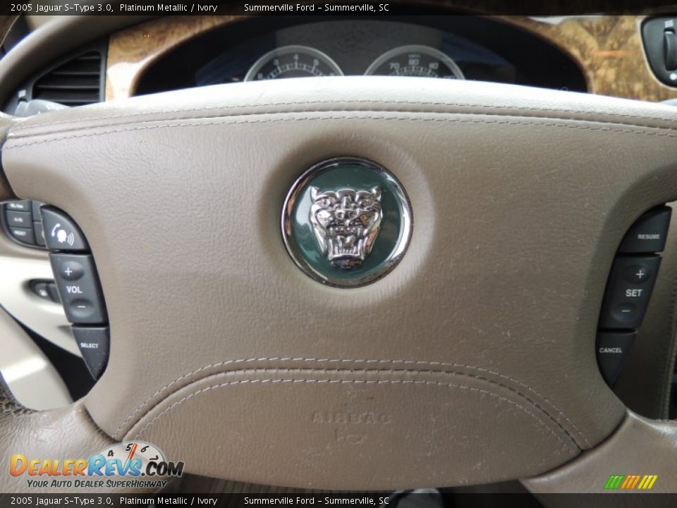 2005 Jaguar S-Type 3.0 Platinum Metallic / Ivory Photo #21