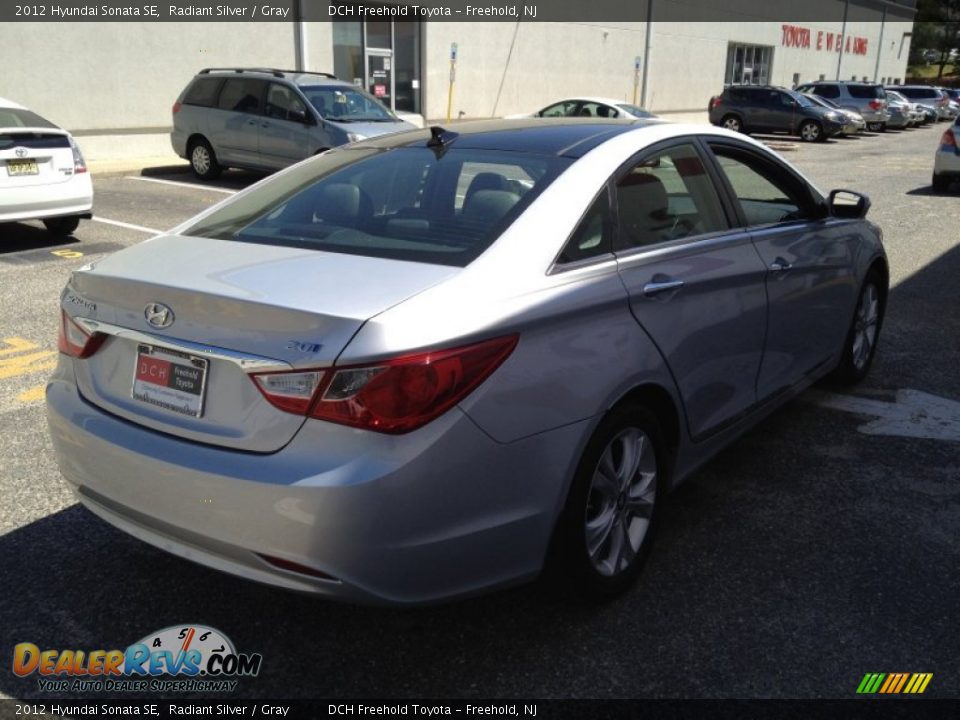 2012 Hyundai Sonata SE Radiant Silver / Gray Photo #6