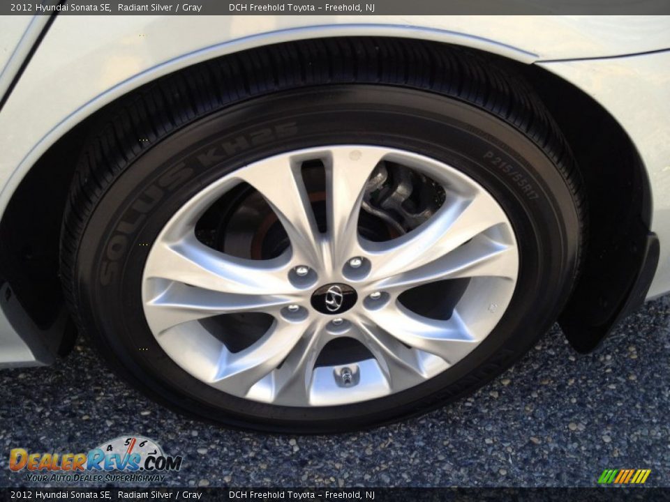 2012 Hyundai Sonata SE Radiant Silver / Gray Photo #7