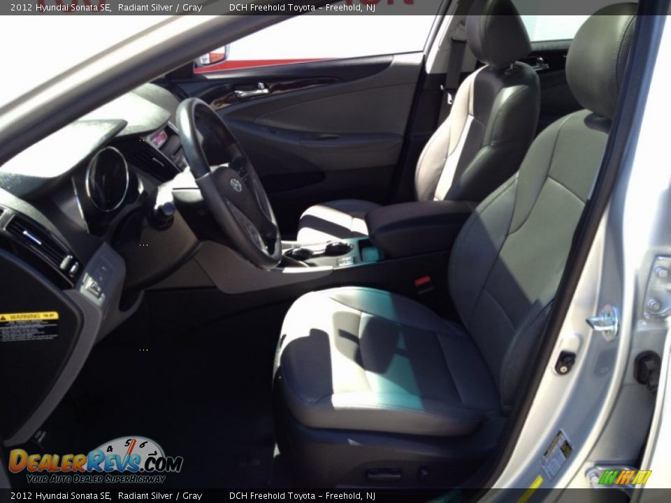 2012 Hyundai Sonata SE Radiant Silver / Gray Photo #16