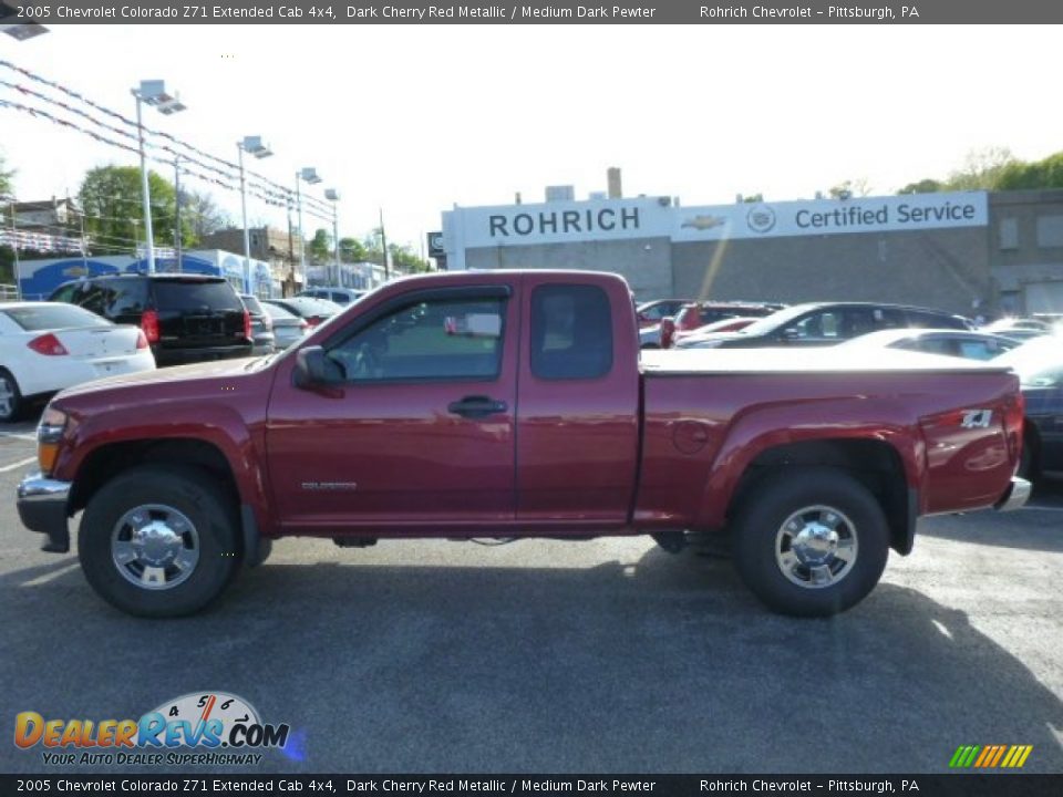 2005 Chevrolet Colorado Z71 Extended Cab 4x4 Dark Cherry Red Metallic / Medium Dark Pewter Photo #2