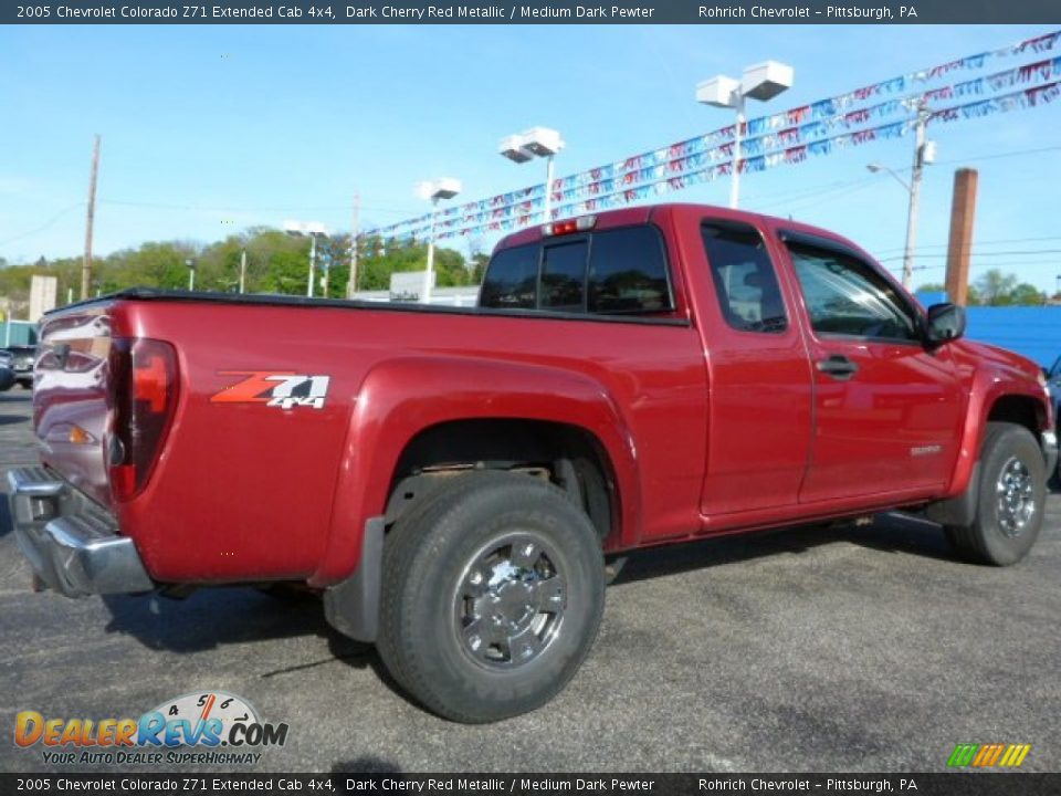 2005 Chevrolet Colorado Z71 Extended Cab 4x4 Dark Cherry Red Metallic / Medium Dark Pewter Photo #11