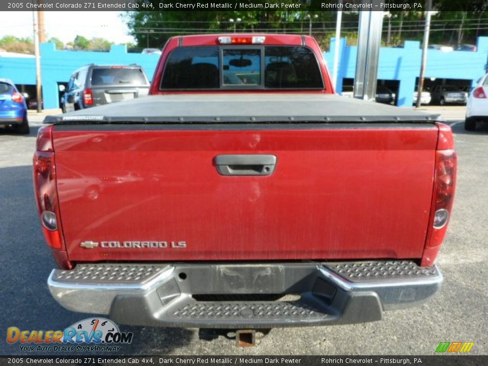 2005 Chevrolet Colorado Z71 Extended Cab 4x4 Dark Cherry Red Metallic / Medium Dark Pewter Photo #12