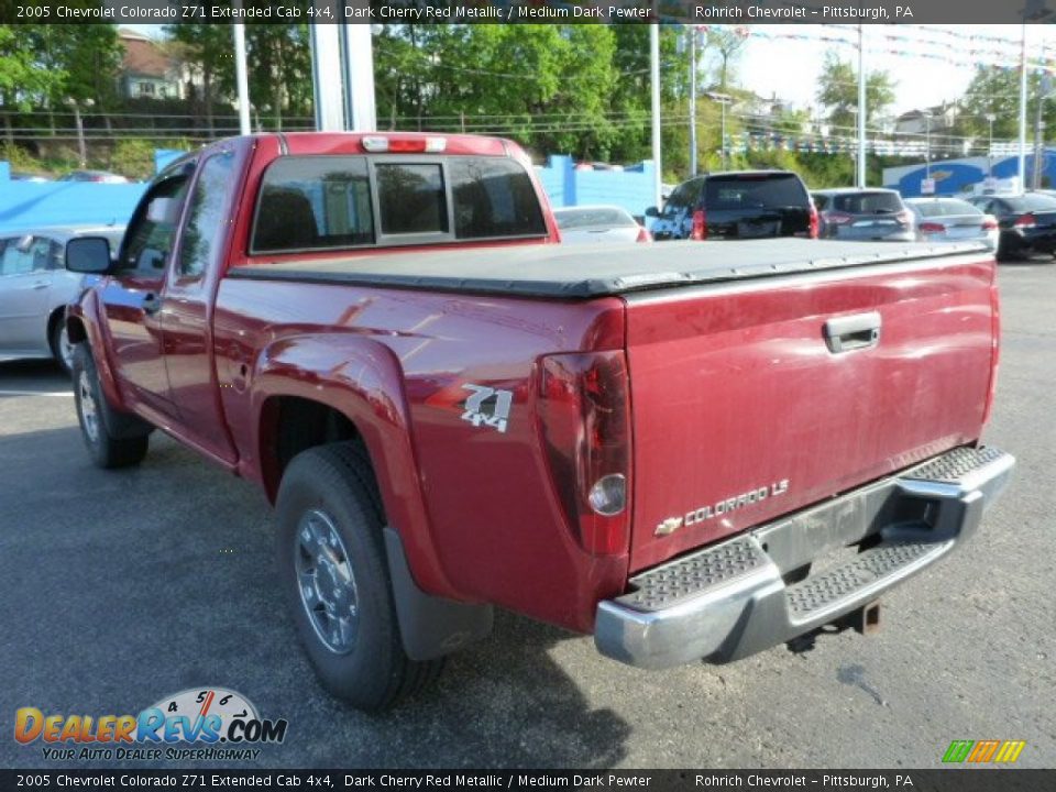 2005 Chevrolet Colorado Z71 Extended Cab 4x4 Dark Cherry Red Metallic / Medium Dark Pewter Photo #13