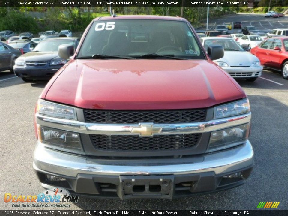 2005 Chevrolet Colorado Z71 Extended Cab 4x4 Dark Cherry Red Metallic / Medium Dark Pewter Photo #14