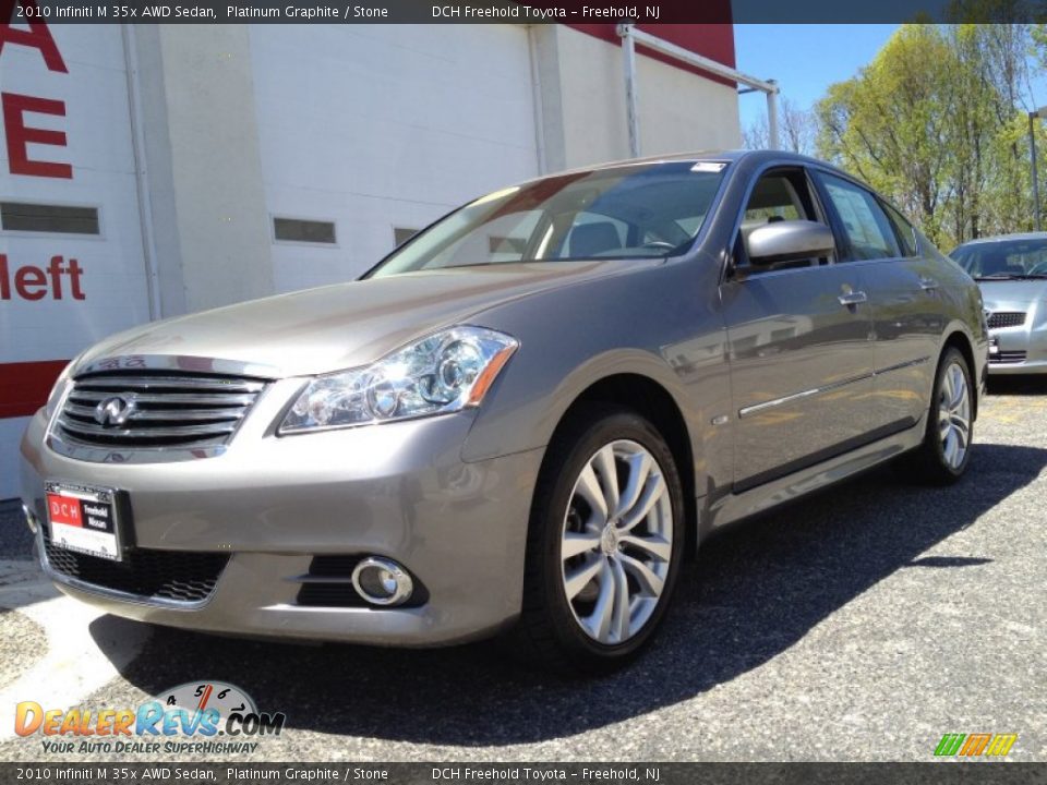 2010 Infiniti M 35x AWD Sedan Platinum Graphite / Stone Photo #1