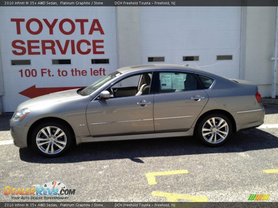 2010 Infiniti M 35x AWD Sedan Platinum Graphite / Stone Photo #3