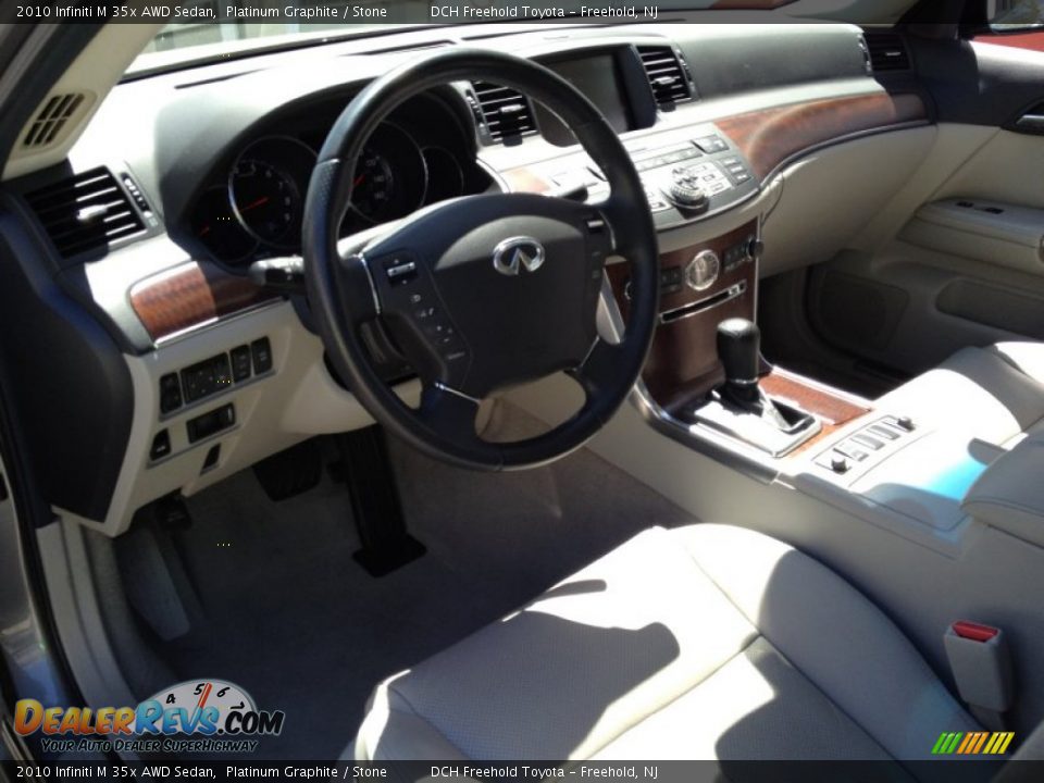 2010 Infiniti M 35x AWD Sedan Platinum Graphite / Stone Photo #14