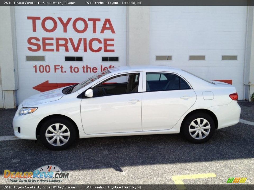 2010 Toyota Corolla LE Super White / Bisque Photo #3