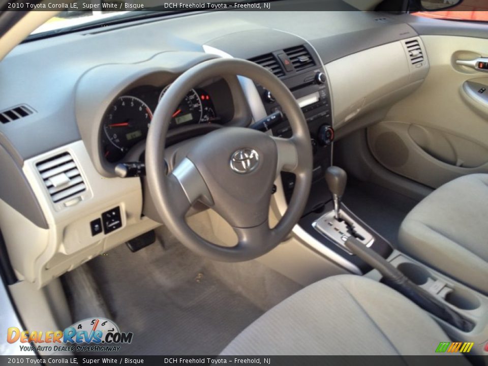 2010 Toyota Corolla LE Super White / Bisque Photo #12