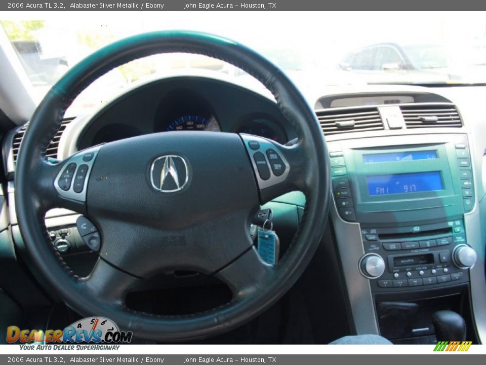2006 Acura TL 3.2 Alabaster Silver Metallic / Ebony Photo #21