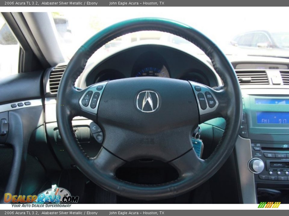 2006 Acura TL 3.2 Alabaster Silver Metallic / Ebony Photo #22