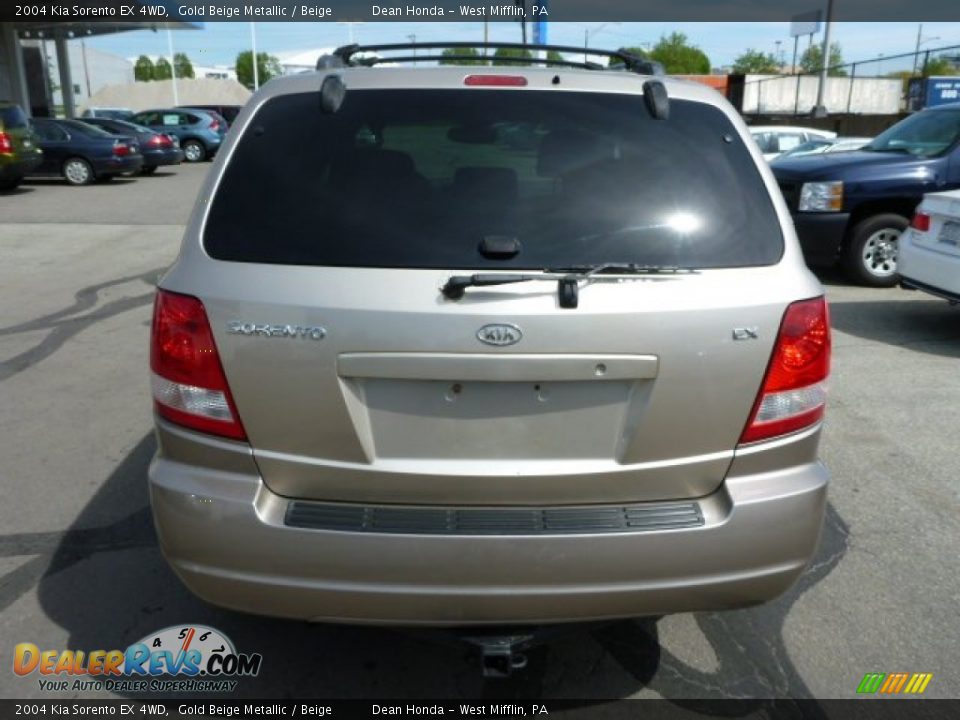 2004 Kia Sorento EX 4WD Gold Beige Metallic / Beige Photo #4