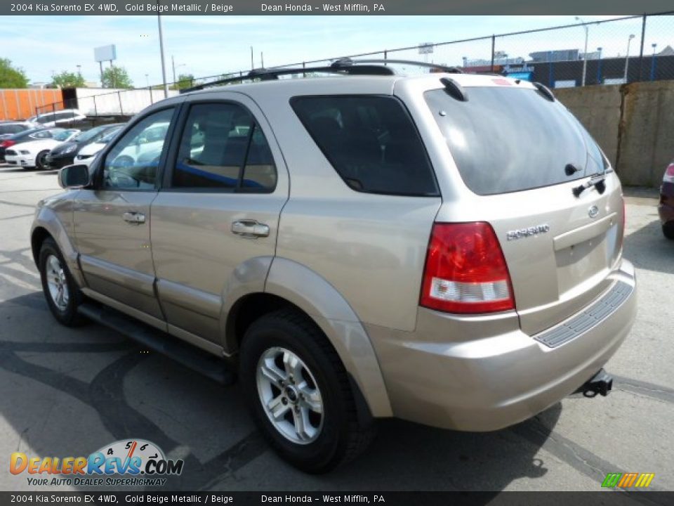 2004 Kia Sorento EX 4WD Gold Beige Metallic / Beige Photo #5