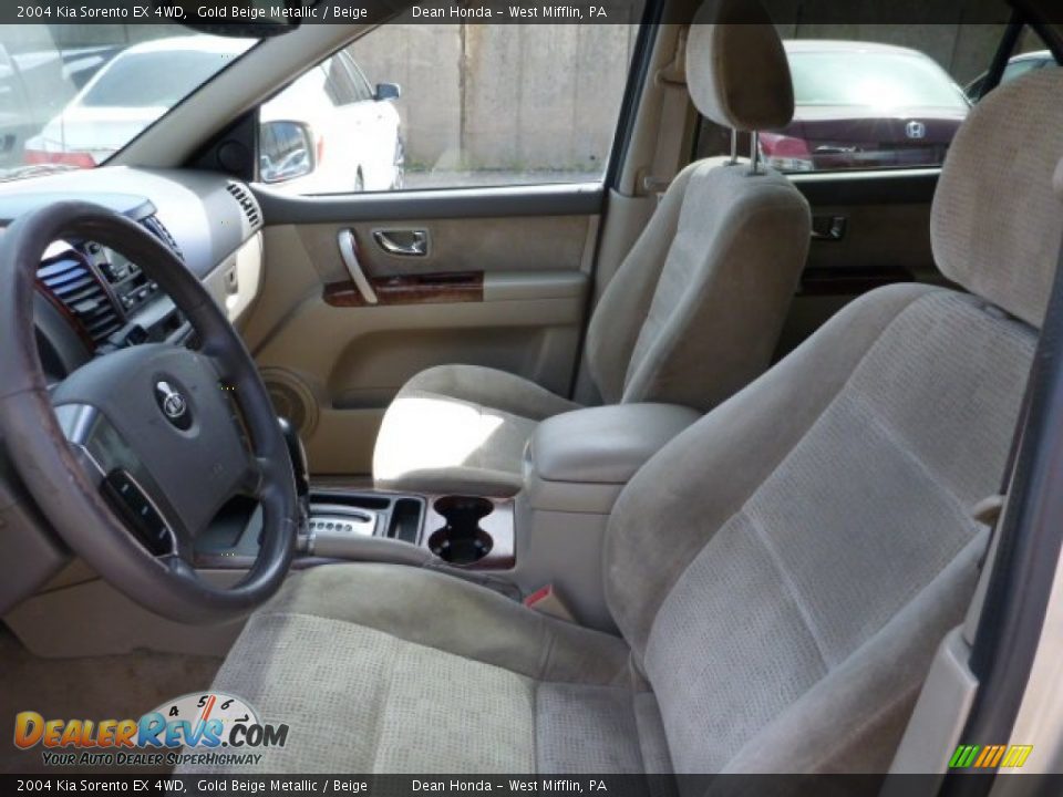 2004 Kia Sorento EX 4WD Gold Beige Metallic / Beige Photo #9