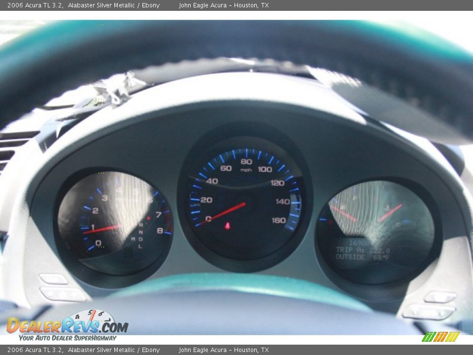 2006 Acura TL 3.2 Alabaster Silver Metallic / Ebony Photo #28