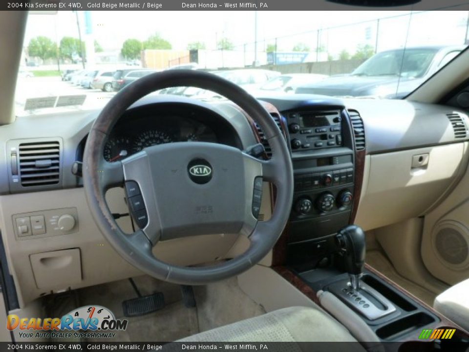 2004 Kia Sorento EX 4WD Gold Beige Metallic / Beige Photo #11