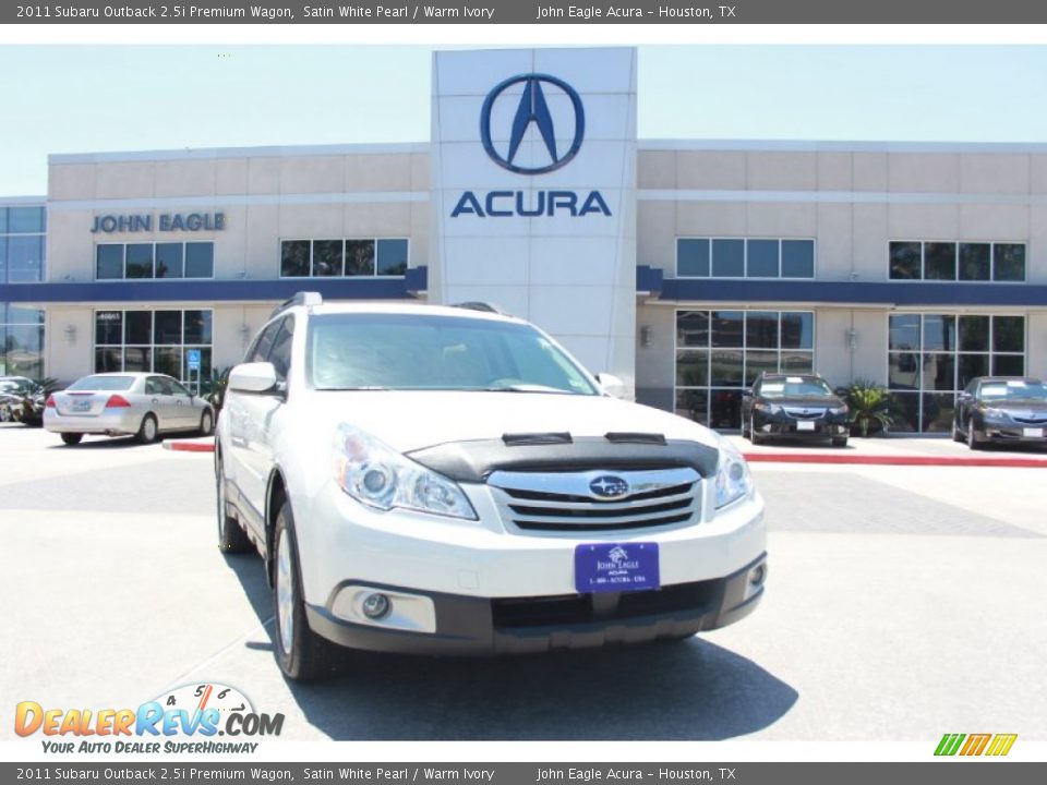 2011 Subaru Outback 2.5i Premium Wagon Satin White Pearl / Warm Ivory Photo #1