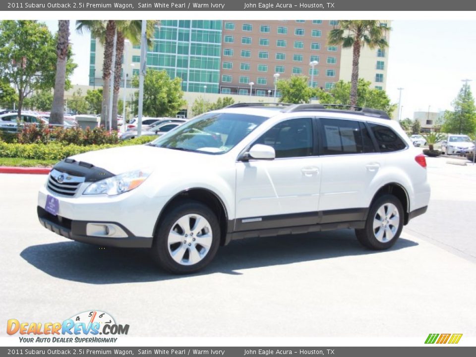 2011 Subaru Outback 2.5i Premium Wagon Satin White Pearl / Warm Ivory Photo #2