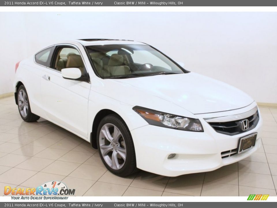 2011 Honda Accord EX-L V6 Coupe Taffeta White / Ivory Photo #1