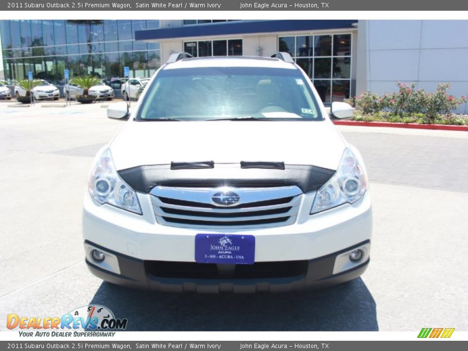 2011 Subaru Outback 2.5i Premium Wagon Satin White Pearl / Warm Ivory Photo #3