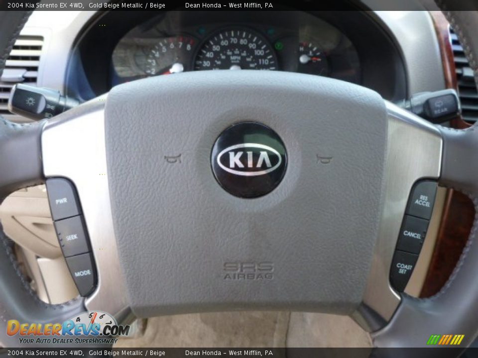 2004 Kia Sorento EX 4WD Gold Beige Metallic / Beige Photo #18