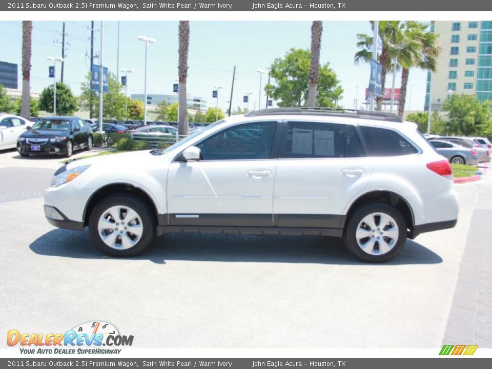 2011 Subaru Outback 2.5i Premium Wagon Satin White Pearl / Warm Ivory Photo #5