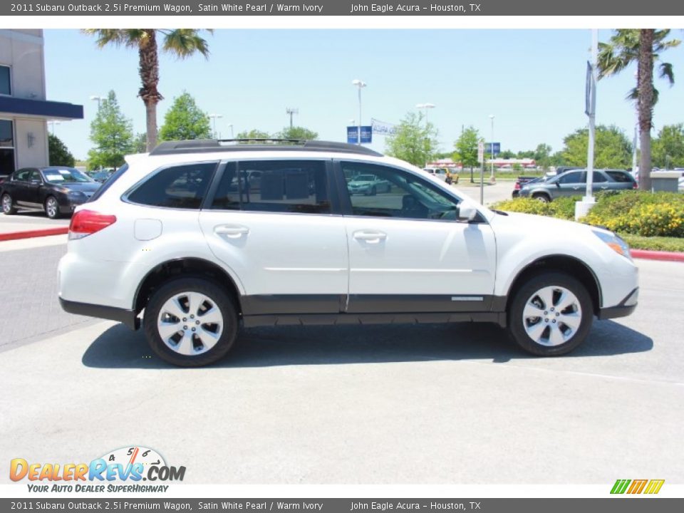 2011 Subaru Outback 2.5i Premium Wagon Satin White Pearl / Warm Ivory Photo #6
