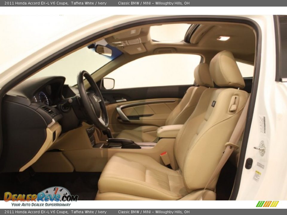 2011 Honda Accord EX-L V6 Coupe Taffeta White / Ivory Photo #6