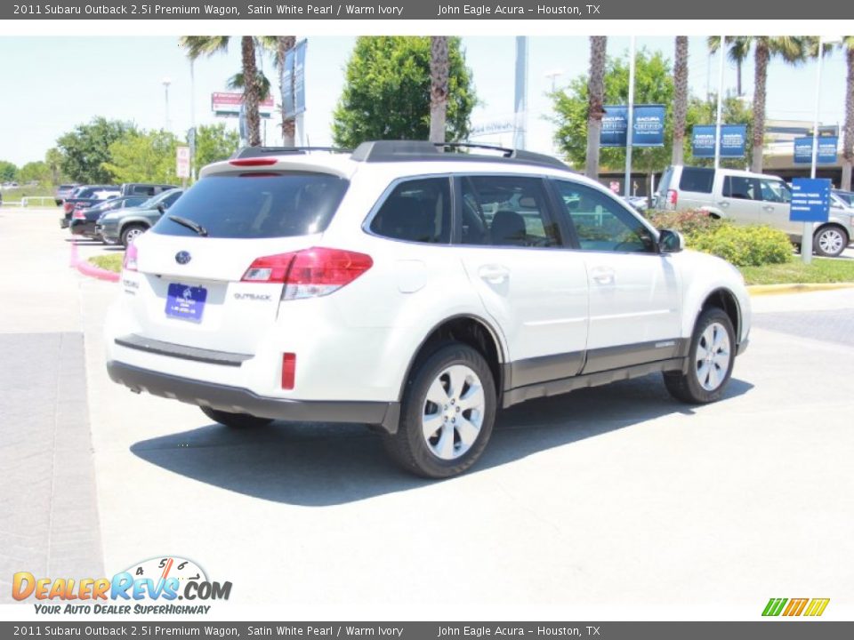 2011 Subaru Outback 2.5i Premium Wagon Satin White Pearl / Warm Ivory Photo #8