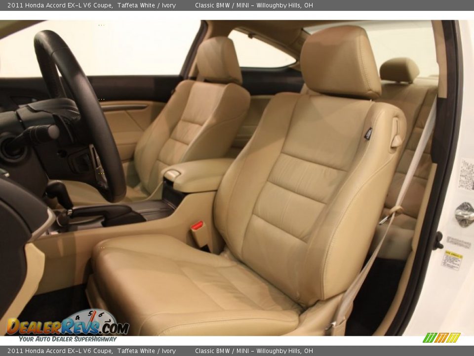2011 Honda Accord EX-L V6 Coupe Taffeta White / Ivory Photo #7
