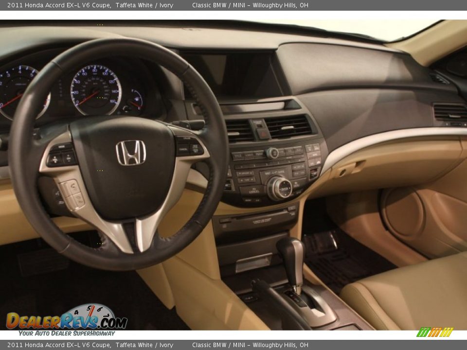 2011 Honda Accord EX-L V6 Coupe Taffeta White / Ivory Photo #8