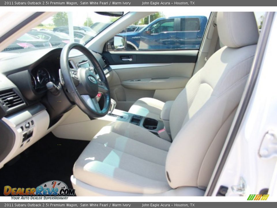 2011 Subaru Outback 2.5i Premium Wagon Satin White Pearl / Warm Ivory Photo #10