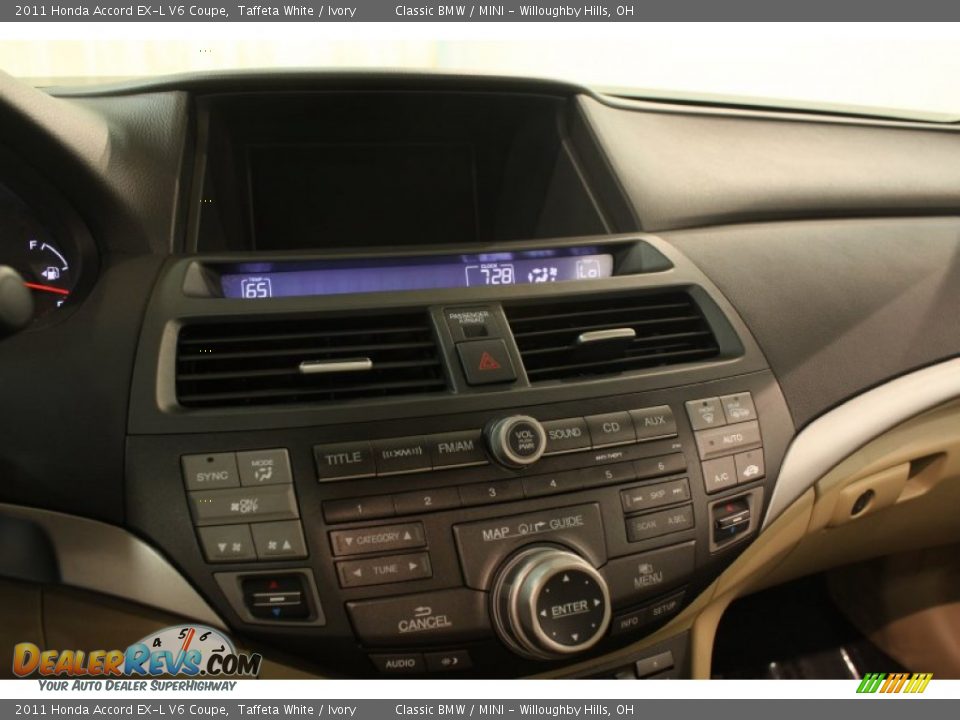 2011 Honda Accord EX-L V6 Coupe Taffeta White / Ivory Photo #11
